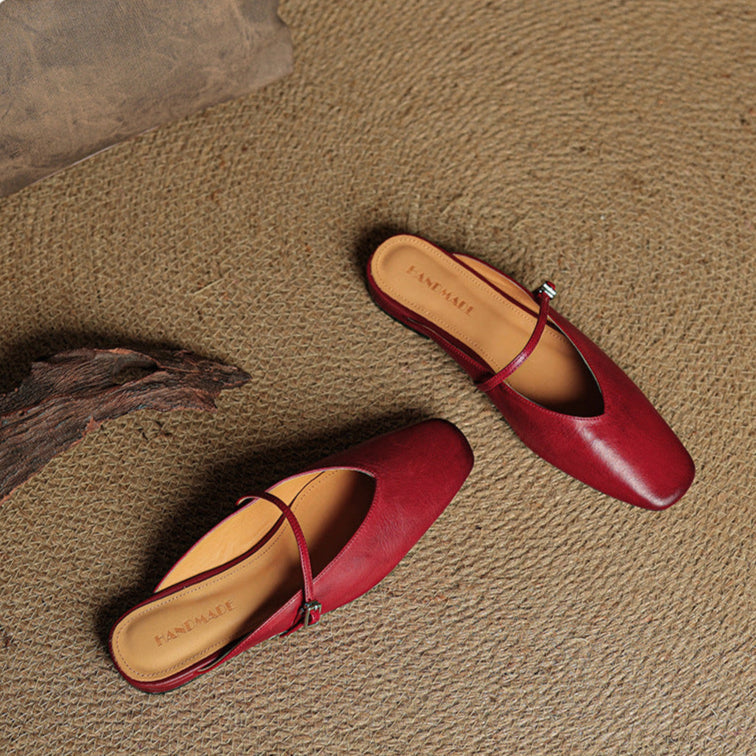 Authentic Leather Miral Mules
