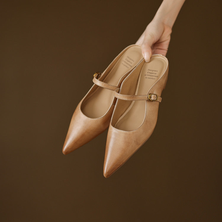 Authentic Leather Neok Mules