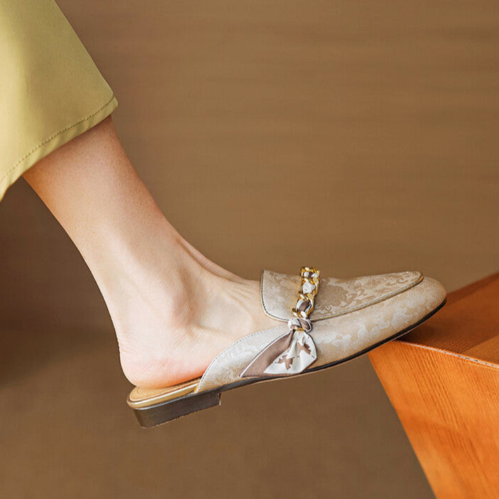Véritable Mules en Cuir Lumor