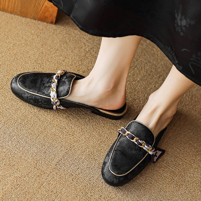 Véritable Mules en Cuir Lumor