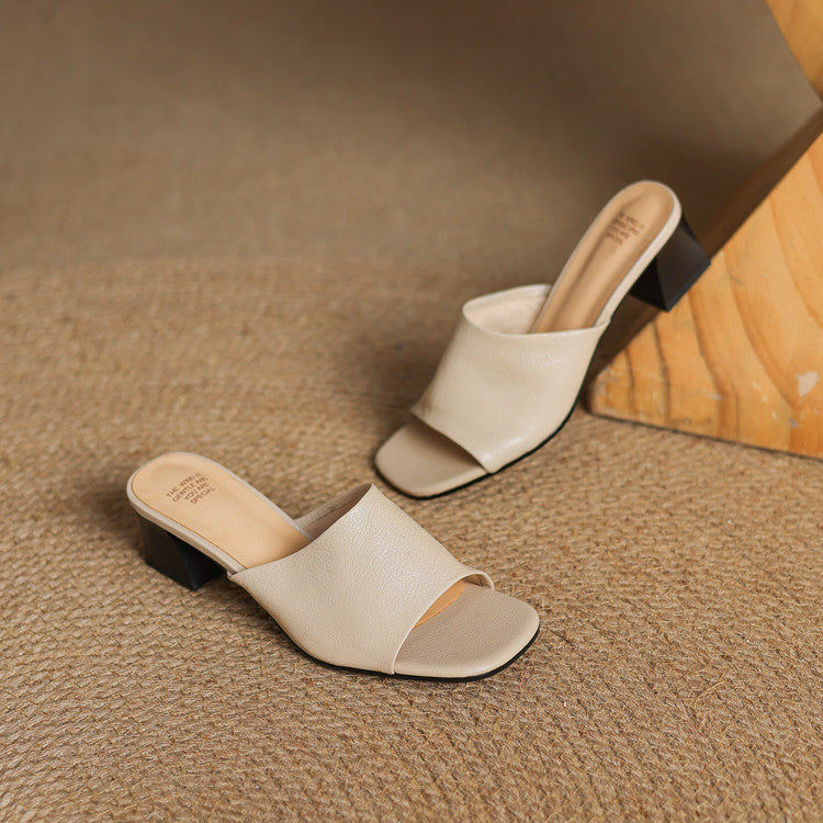 Authentic Leather Mules