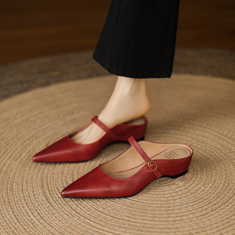 Authentic Leather Neok Mules