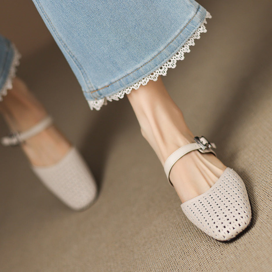 Véritable Mules en Cuir Ovia