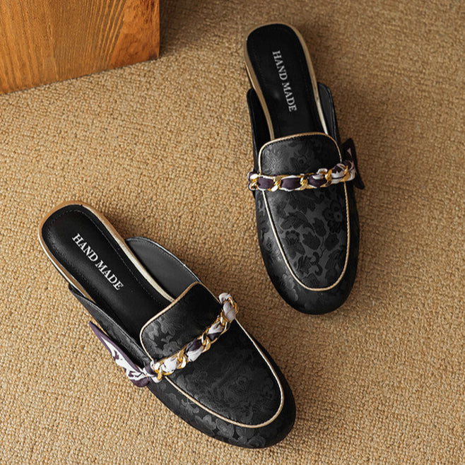 Véritable Mules en Cuir Lumor