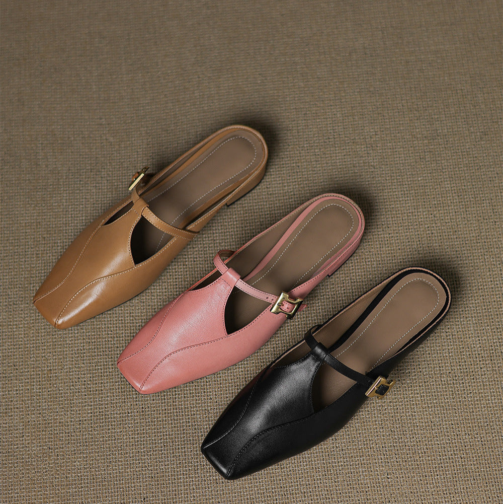 Authentic Leather Keva Mules