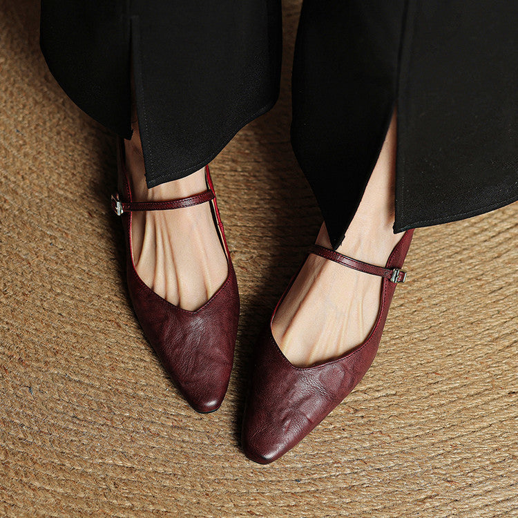 Véritable Mules en Cuir Orella