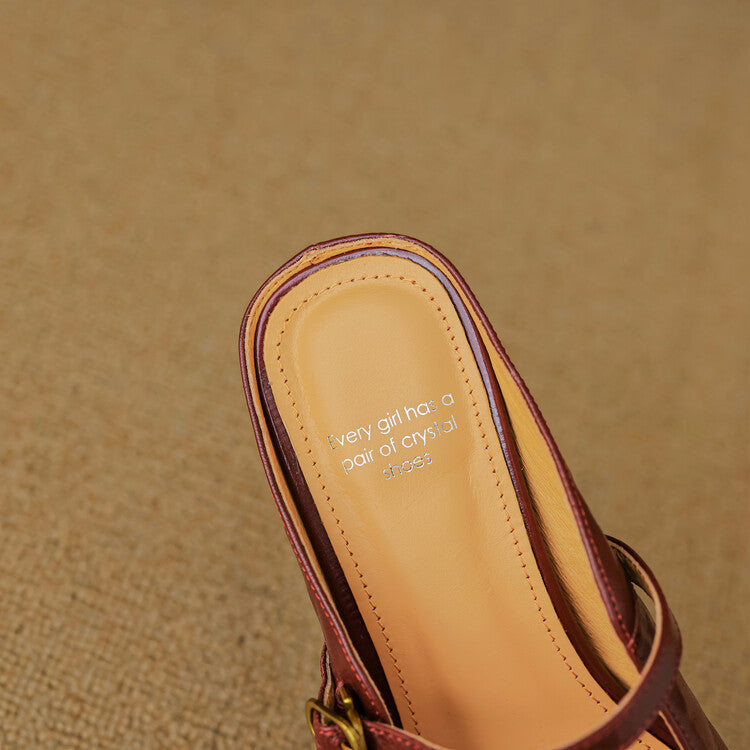 Vian Authentic Leather Mules