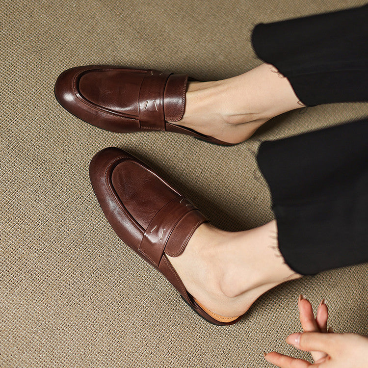 Serin Mules en Cuir Authentique