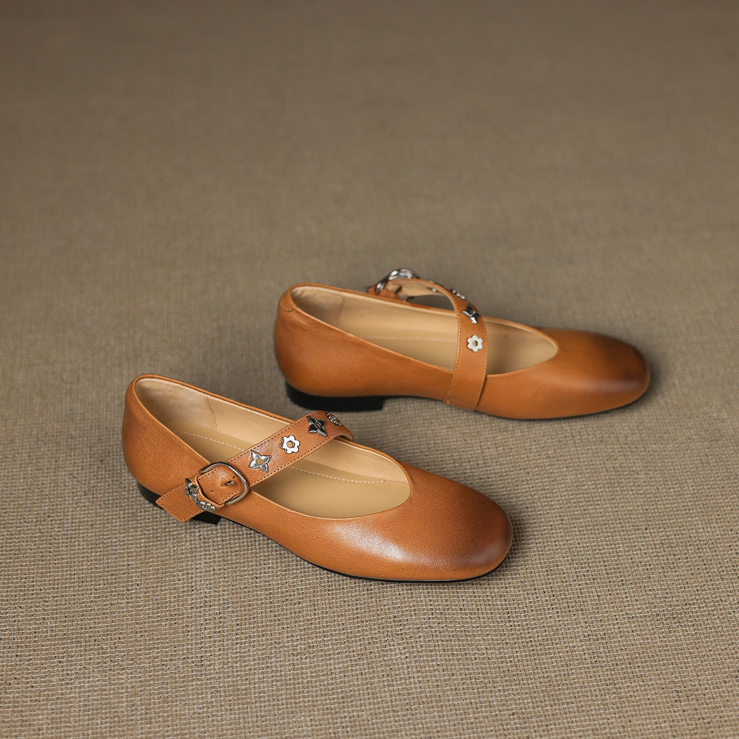 Elda Ballerinas en Cuir Authentique