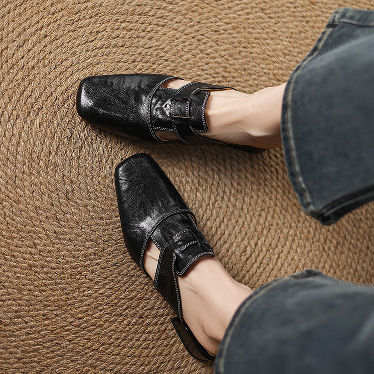 Authentic Leather Ivora Mules