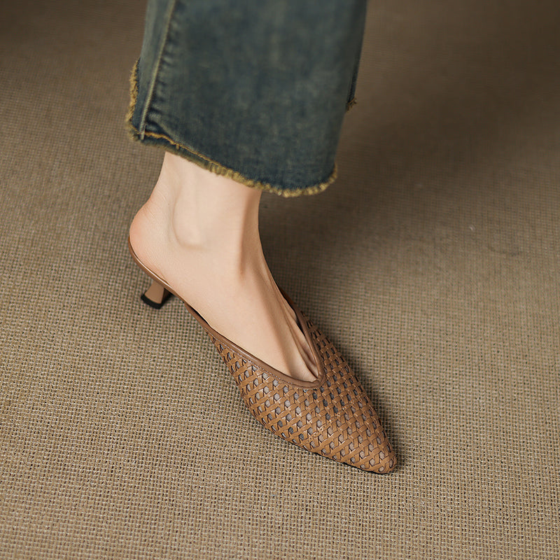 Olivia Mules en Cuir Authentique