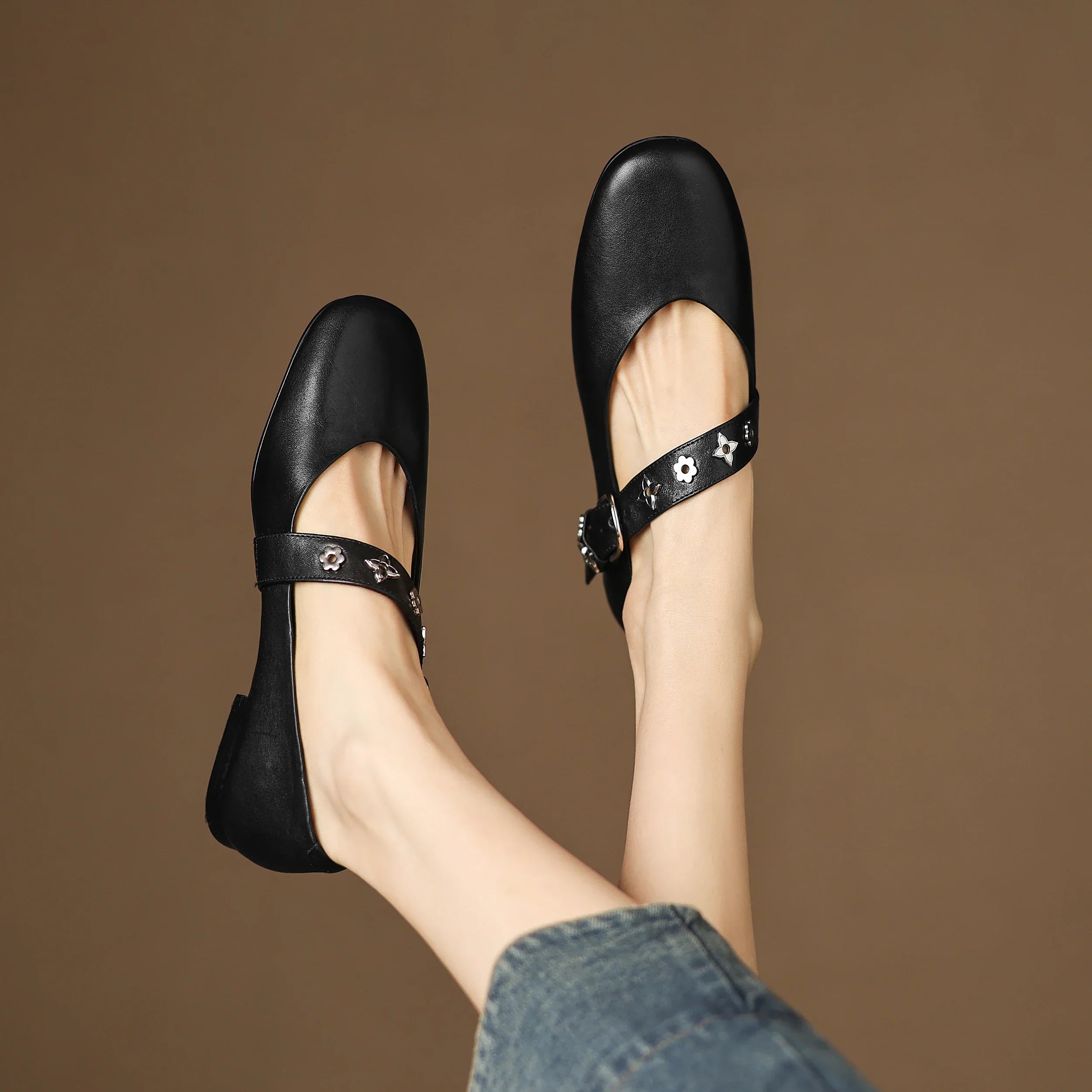 Elda Ballerinas en Cuir Authentique