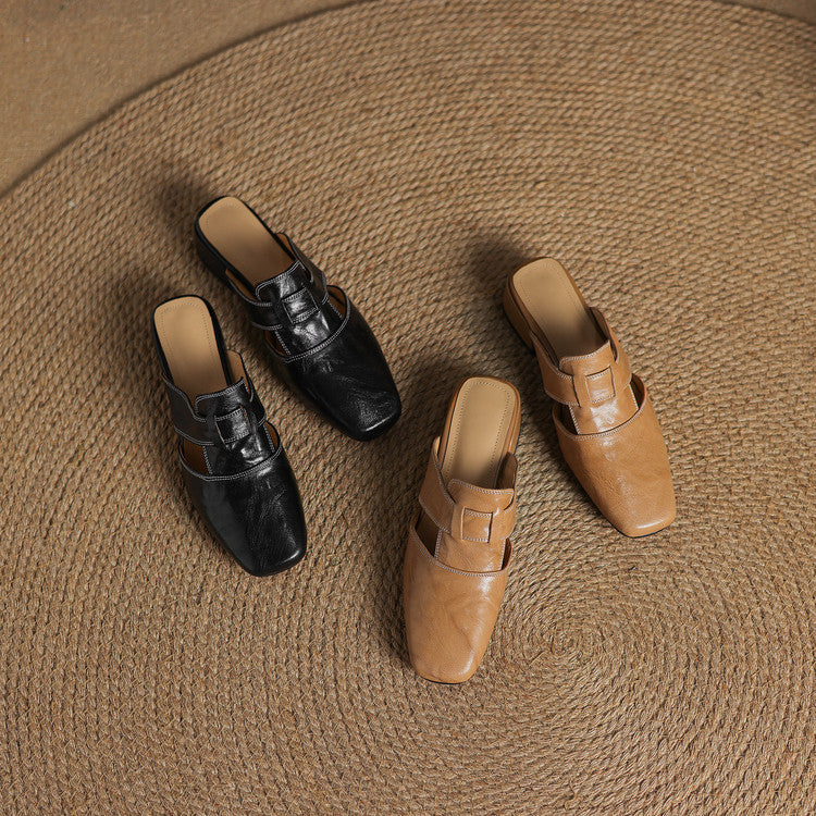 Authentic Leather Ivora Mules
