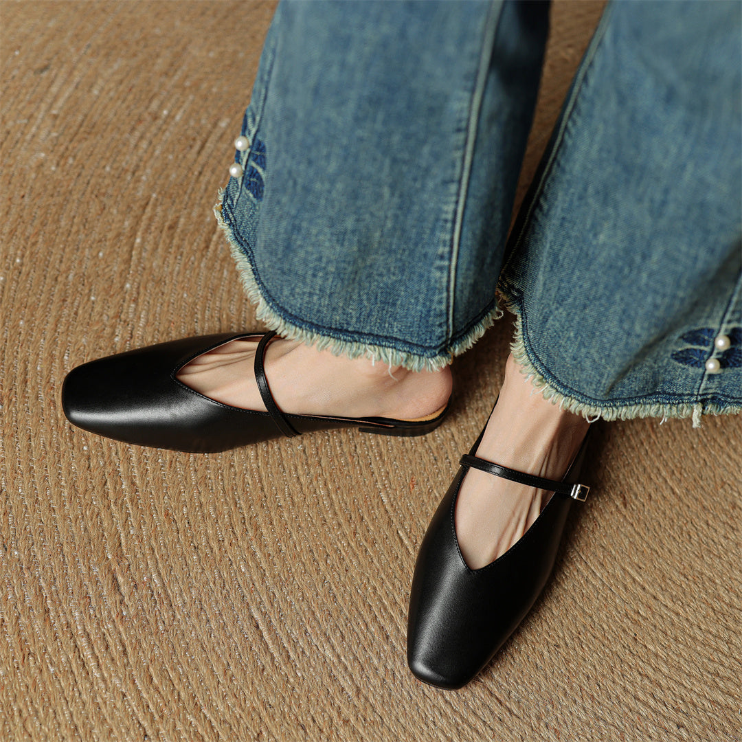 Authentic Leather Miral Mules
