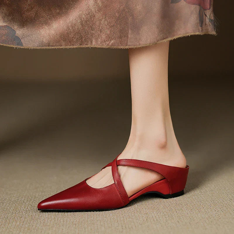 Aluna Mules en Cuir Authentique