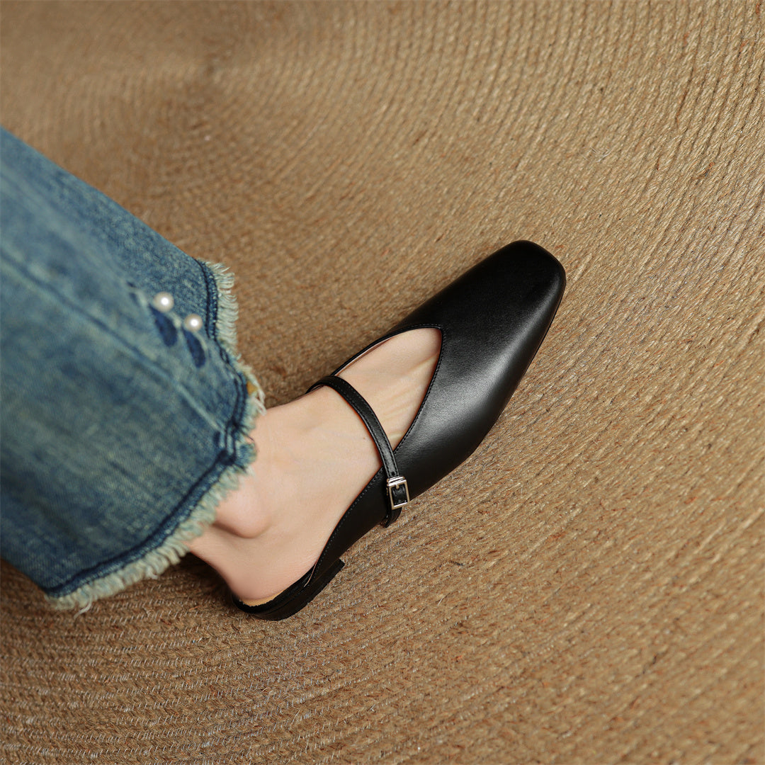Authentic Leather Miral Mules