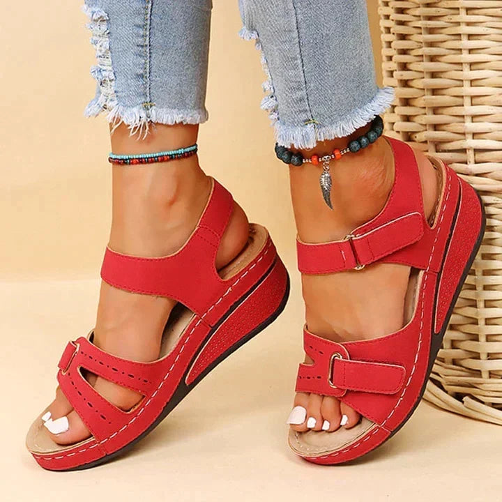 Coralie | Sandales Wedge Confort avec Rembourrage