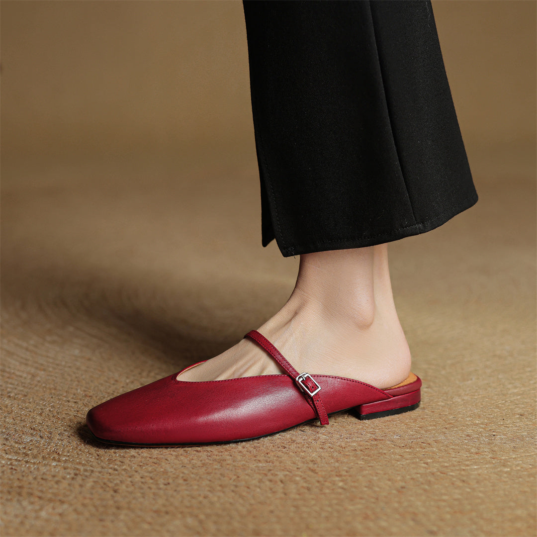 Authentic Leather Miral Mules