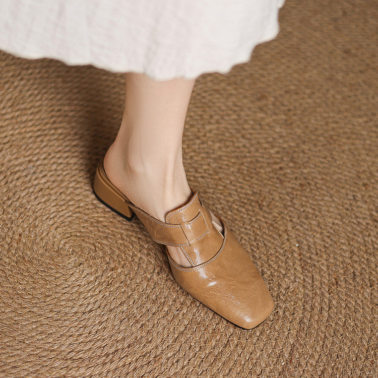 Authentic Leather Ivora Mules