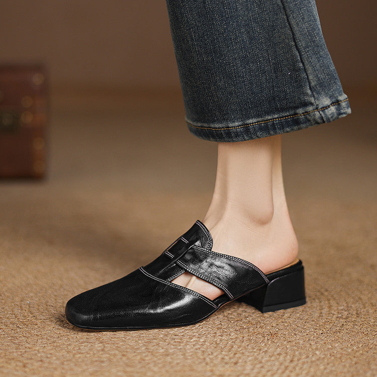Authentic Leather Ivora Mules