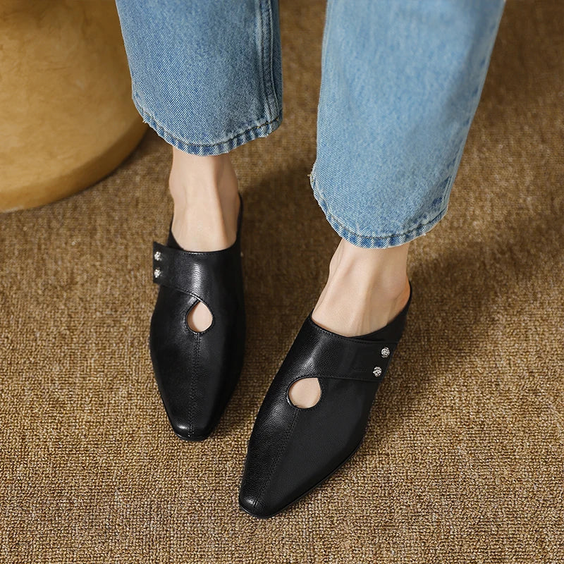Genuine Leather Agnit Mules
