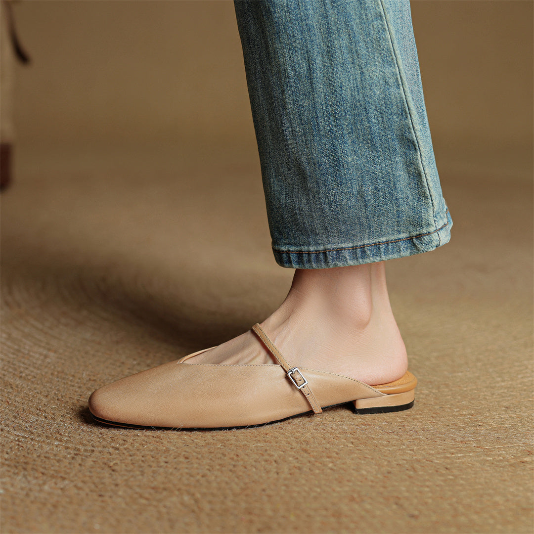 Authentic Leather Miral Mules