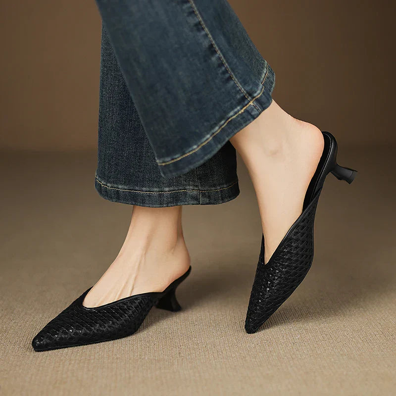 Olivia Mules en Cuir Authentique