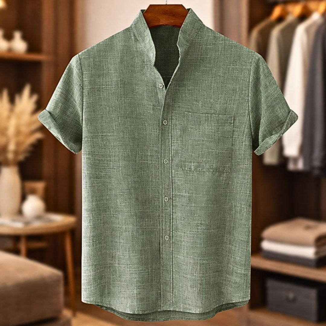 AliceLeon™ | Chemise en lin à manches courtes élégante