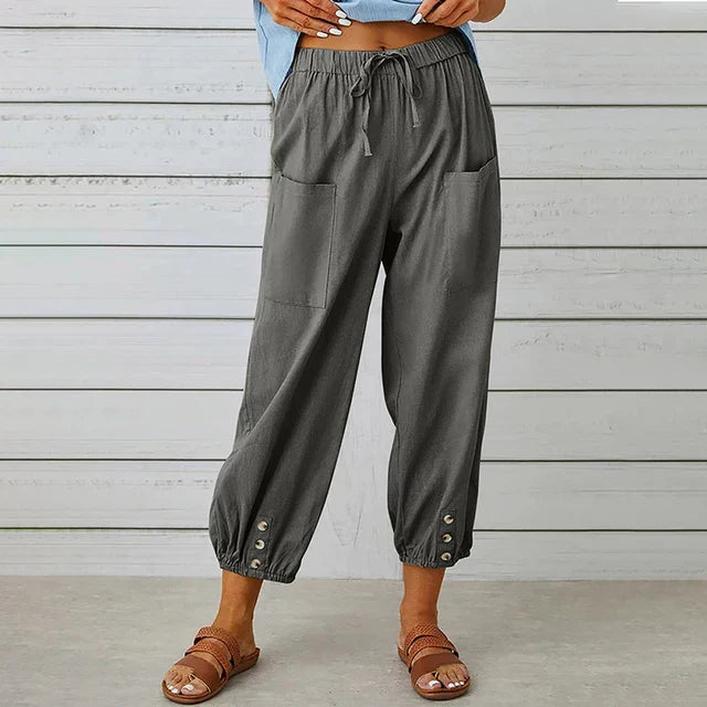 AliceLeon™ | Pantalons Taille Haute Relaxed