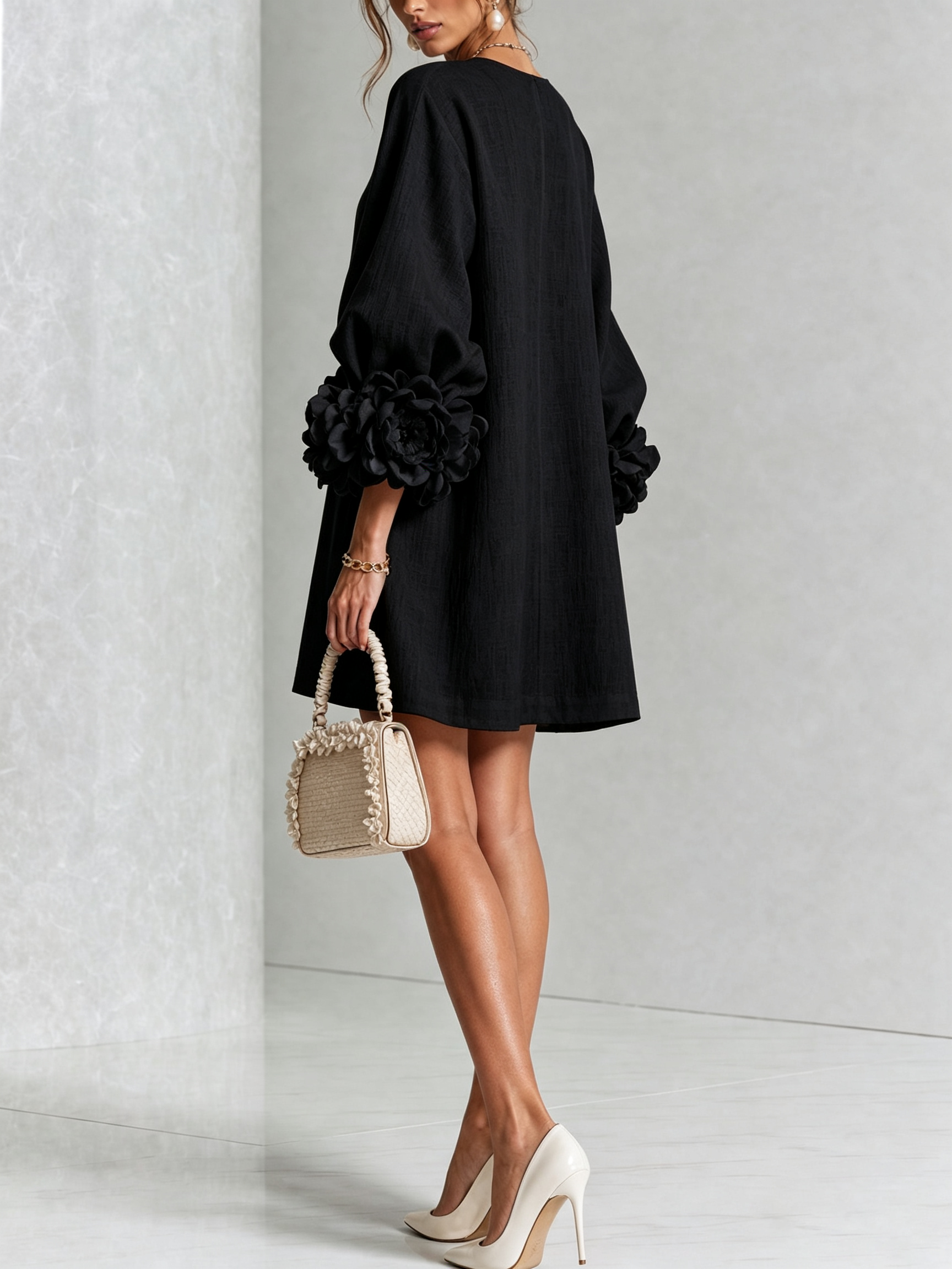 Robe Mini Florale Boutonnée