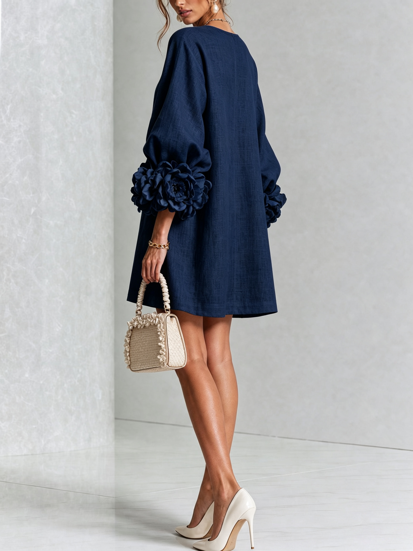 Robe Mini Florale Boutonnée