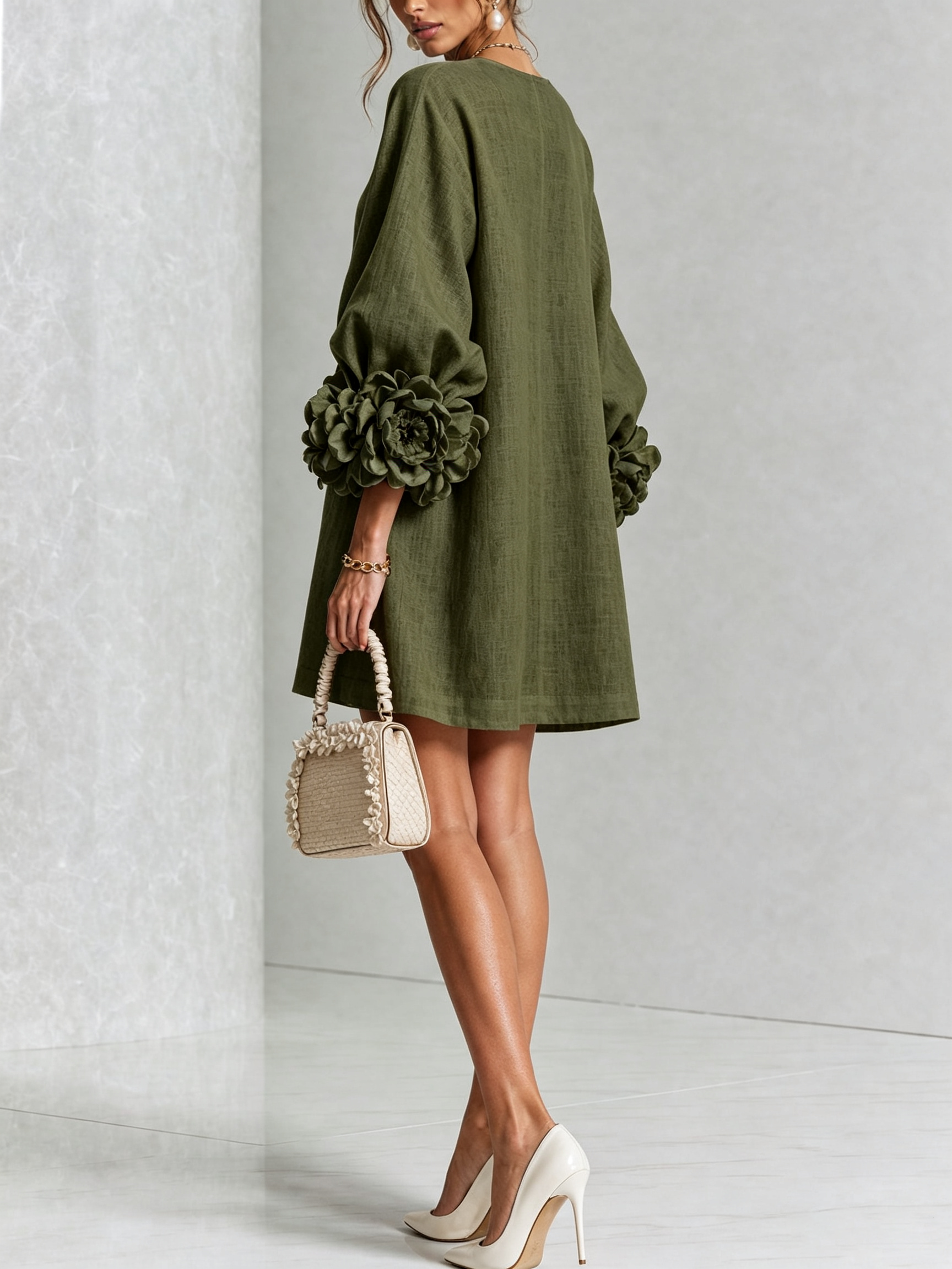 Robe Mini Florale Boutonnée