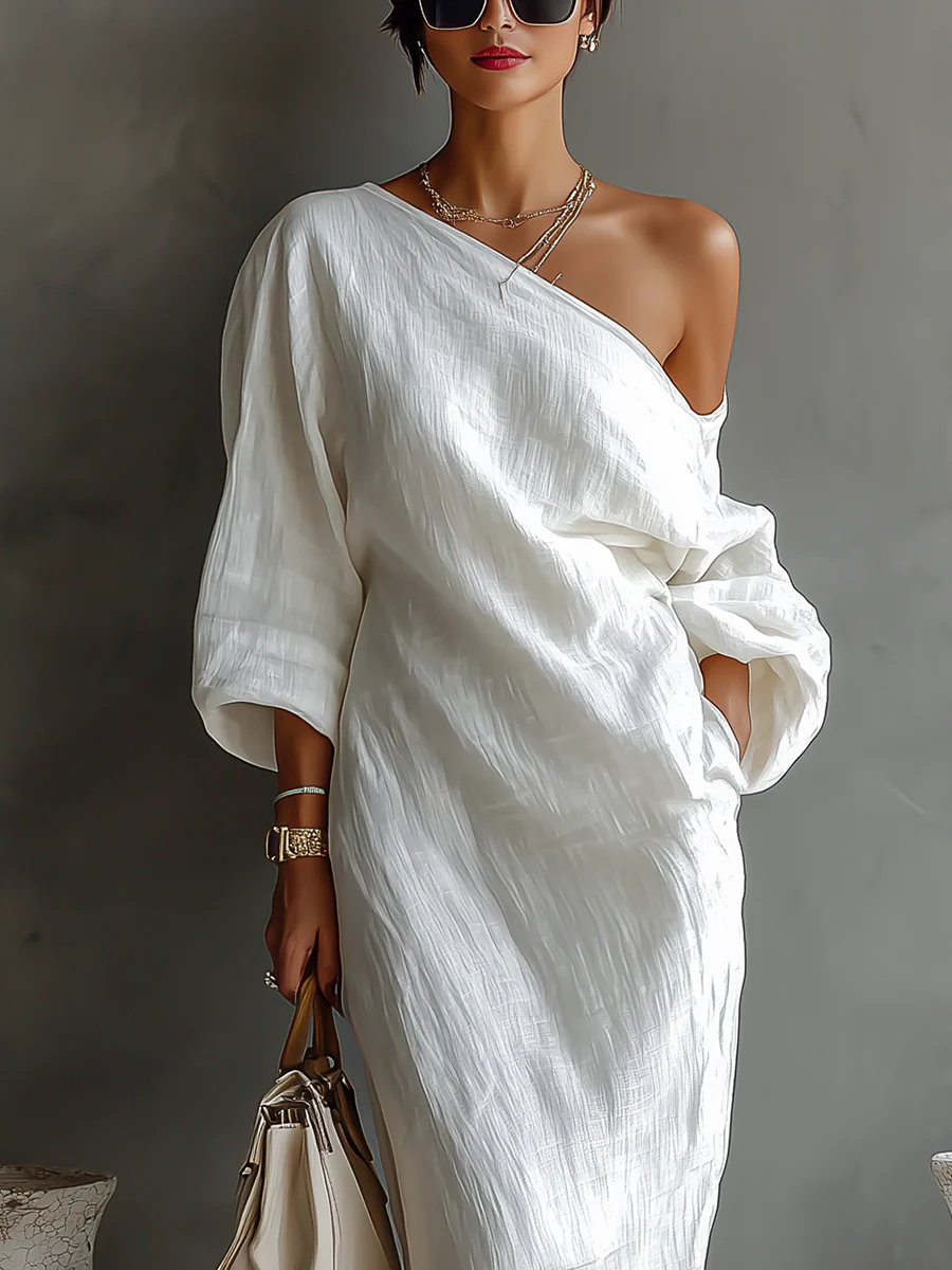 Élégante Robe Maxi Asymétrique