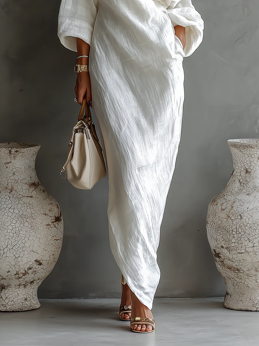Élégante Robe Maxi Asymétrique