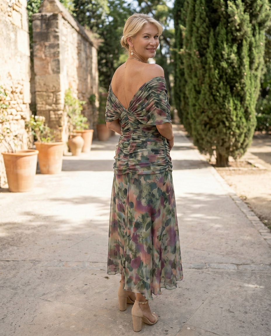 Robe maxi chic pour soirée avec décolleté en cœur