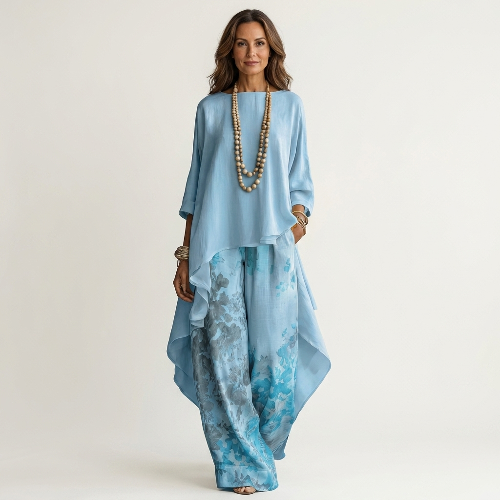 Ensemble Asymétrique Coton-Soie