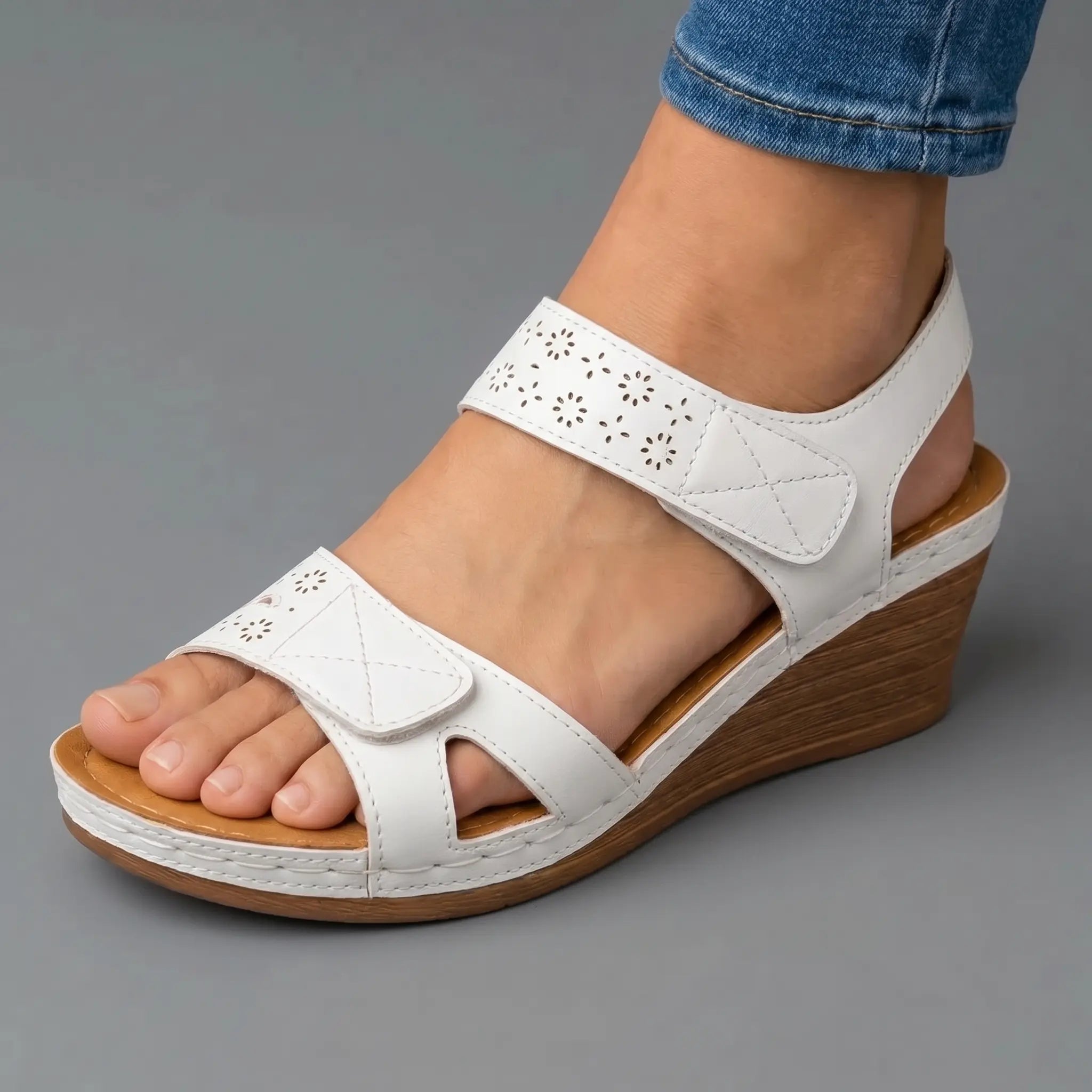 Prudy | Sandales Wedge Rembourrées à Talon