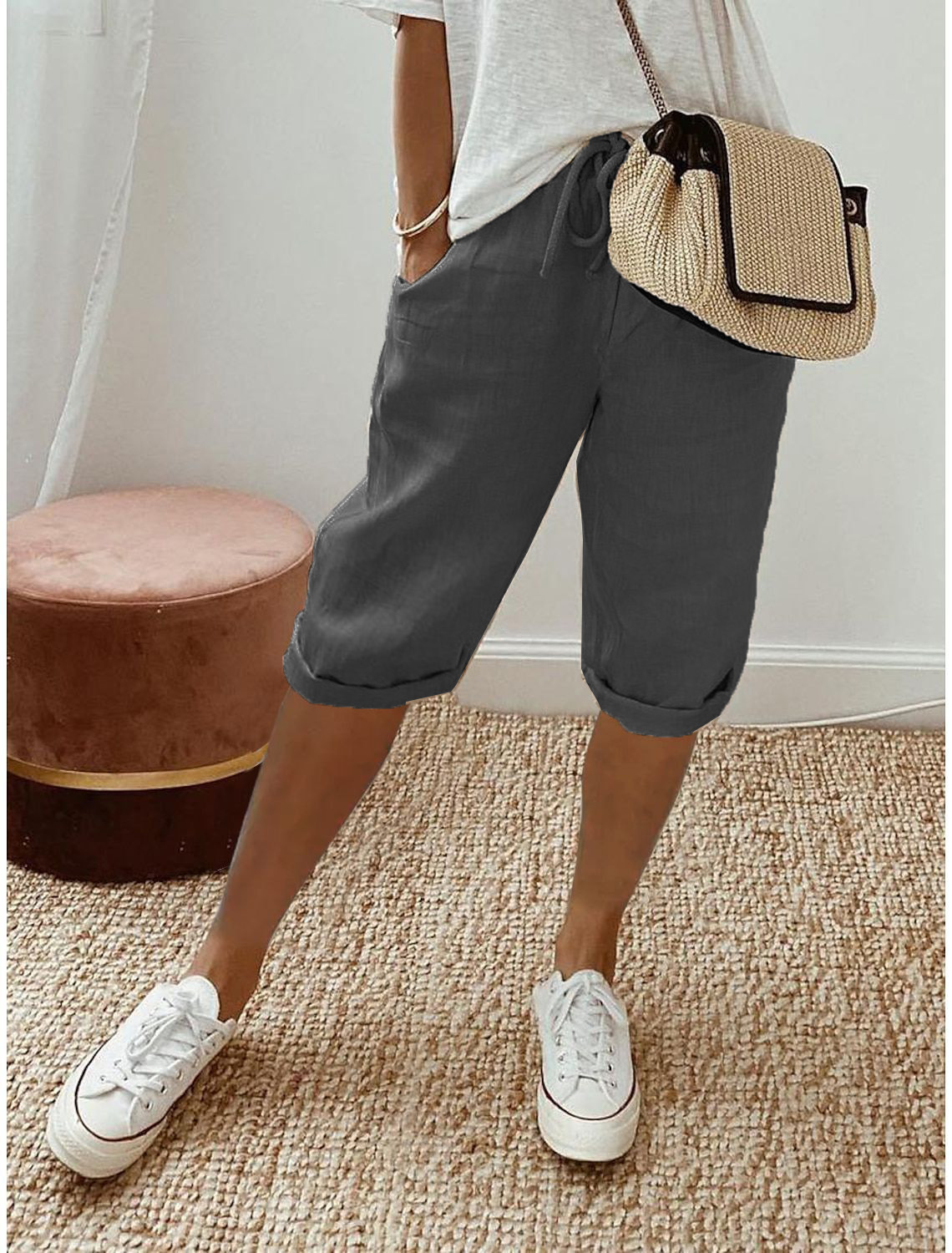 AliceLeon™ | Pantalon Capri Relaxed Fit