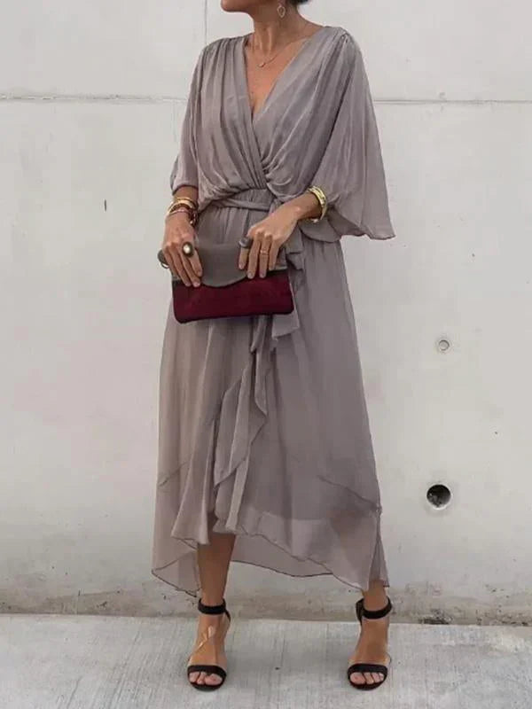 Robe en mousseline col V