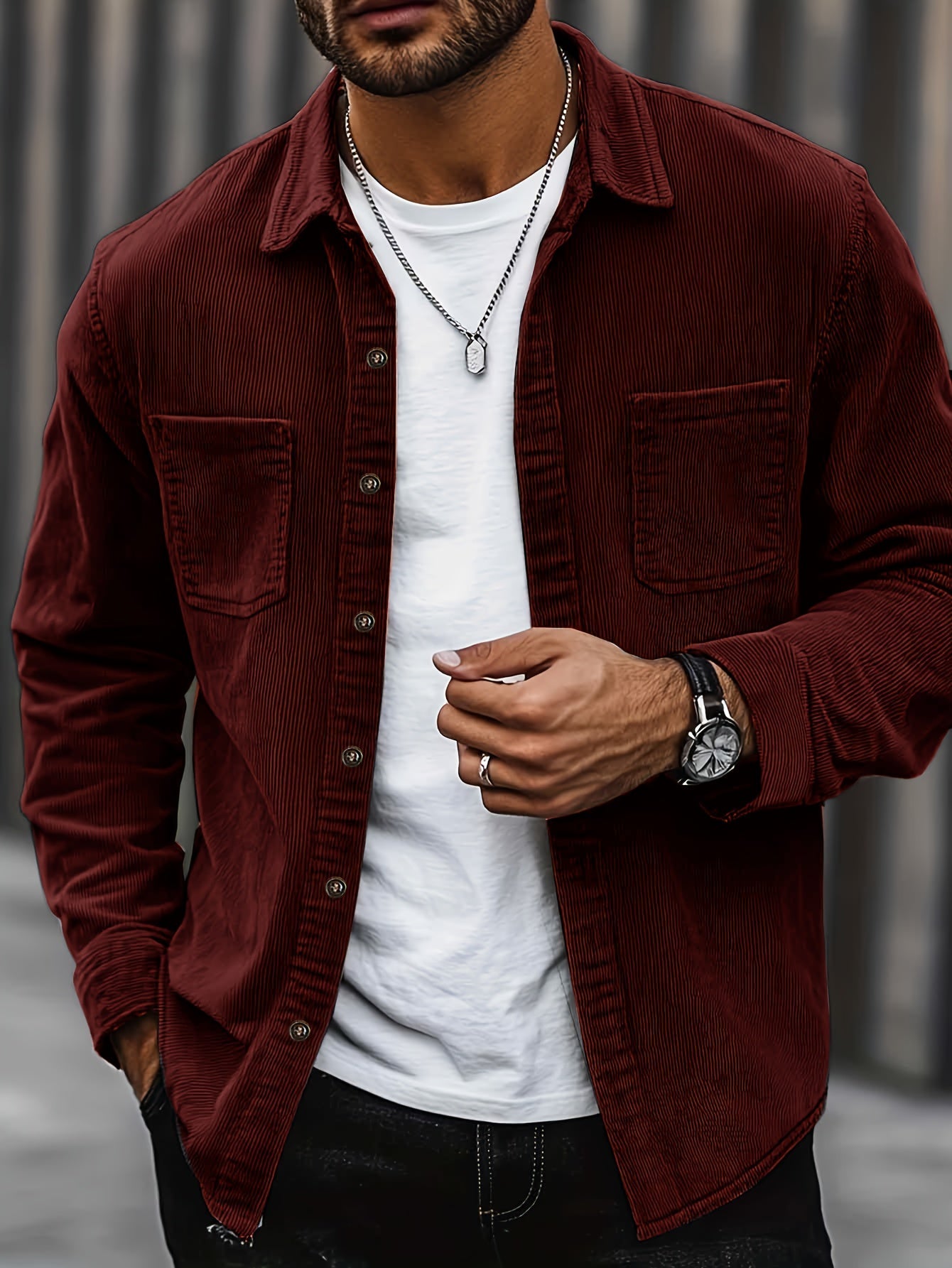 Bryce | Chemise d'extérieur texturée côtelée