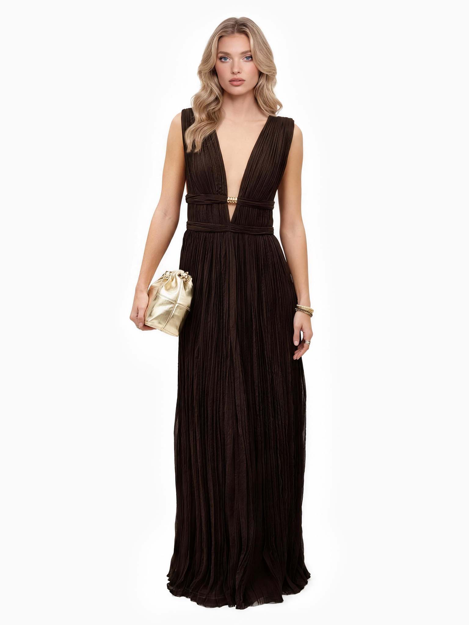 Maxi Robe à Décolleté en V