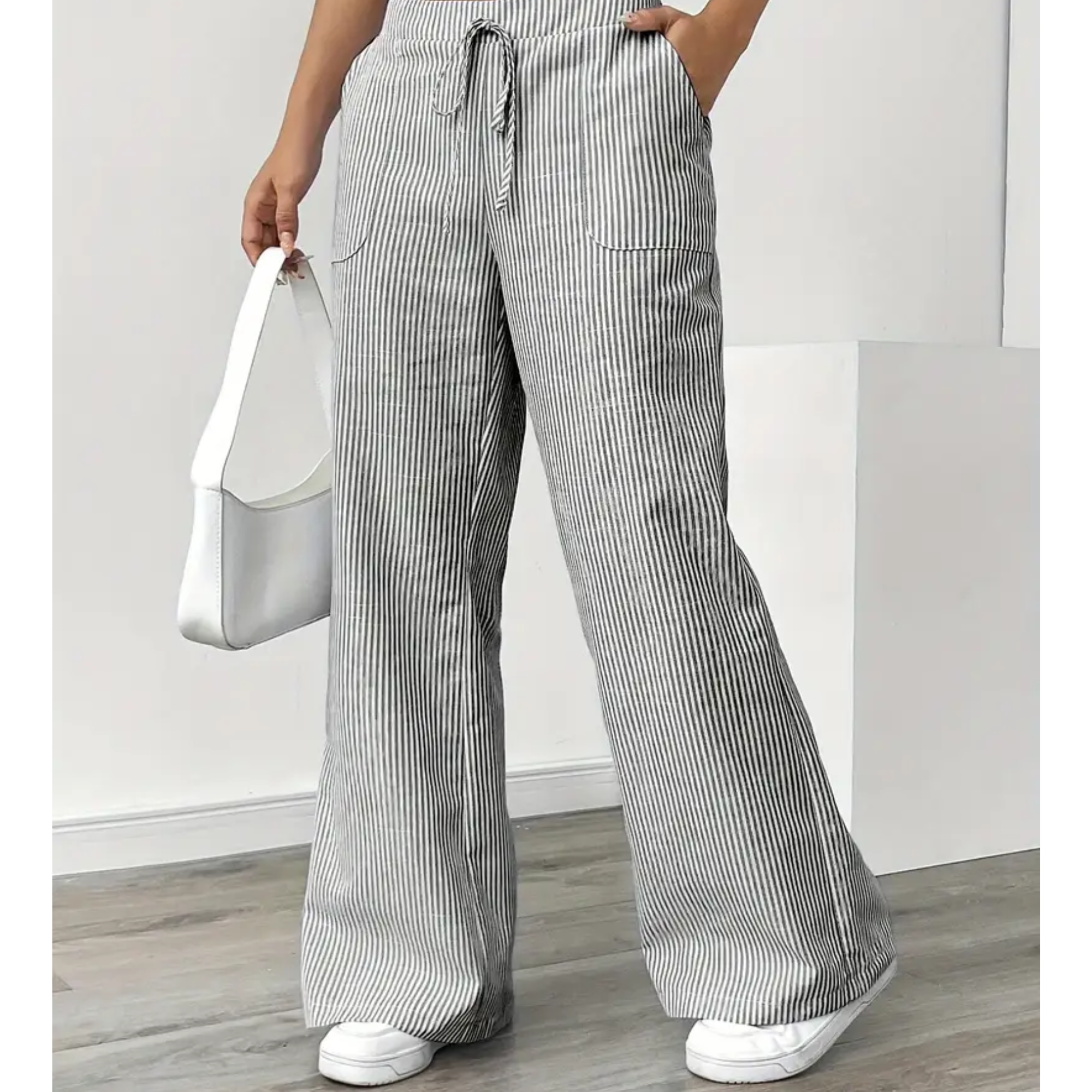 AliceLeon™ | Pantalon Rayé à Poches