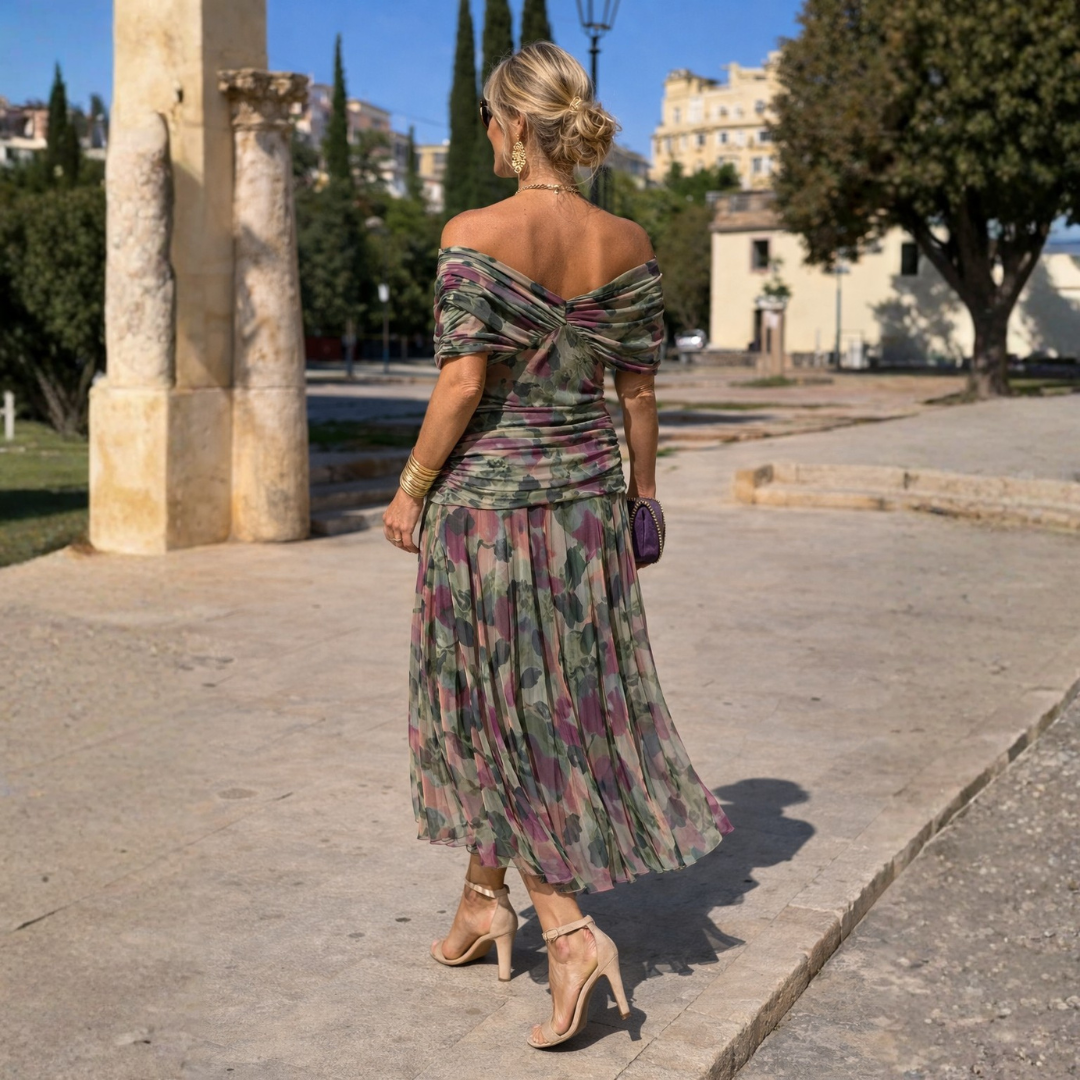 Mikaela | Robe Maxi Épaules Dénudées