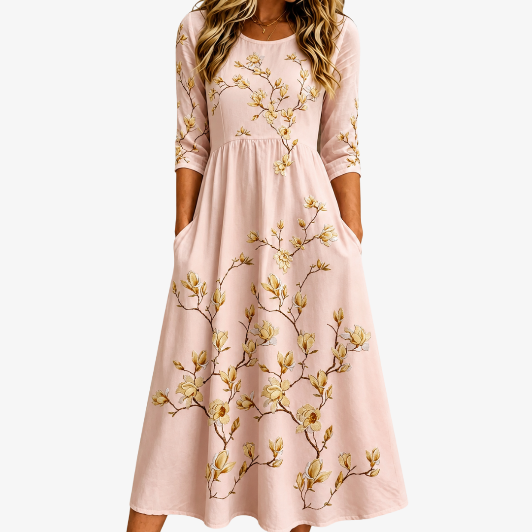 Robe Midi Magnolia Dorée