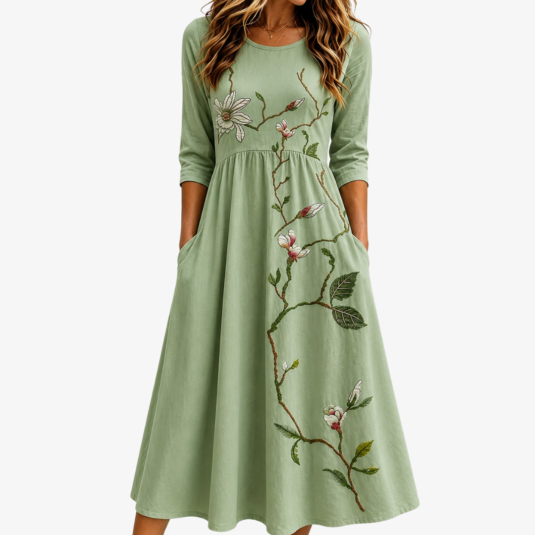 Robe Midi Sauge Fleurie