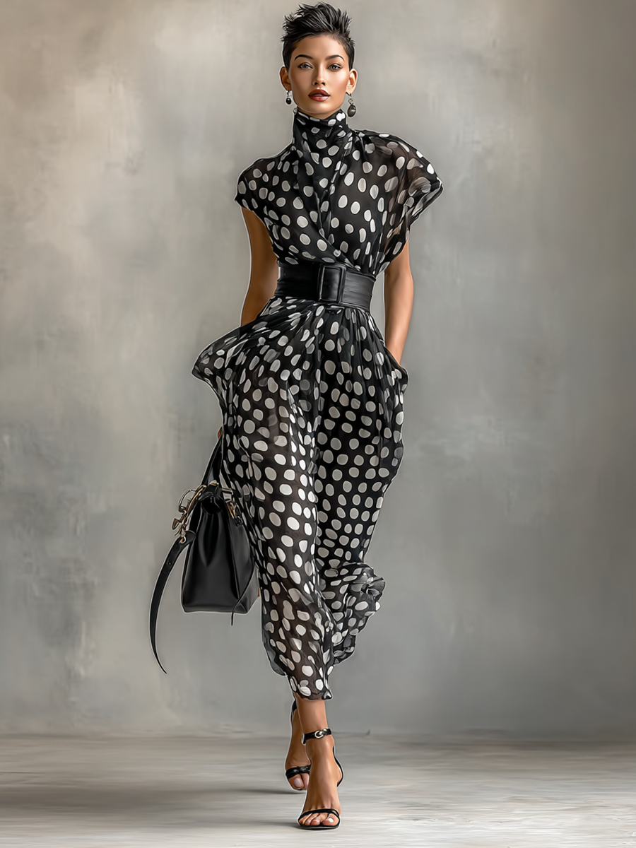 AliceLeon™ | Robe maxi à pois