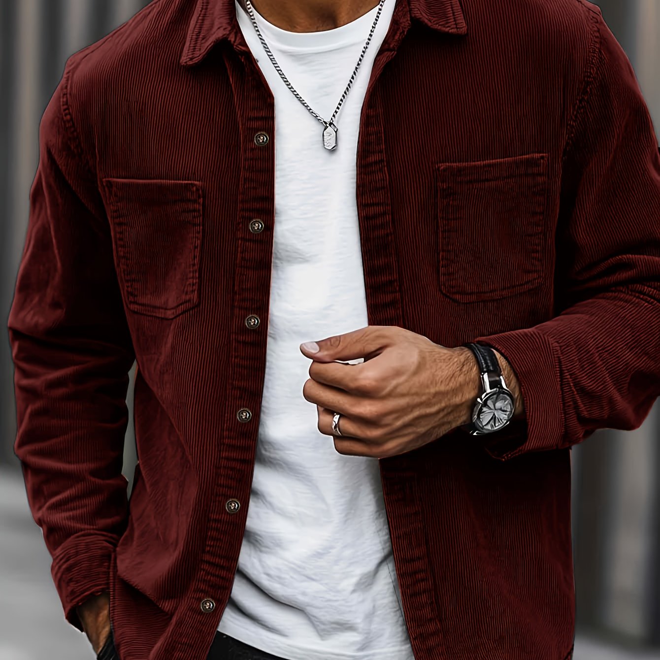 Bryce | Chemise d'extérieur texturée côtelée