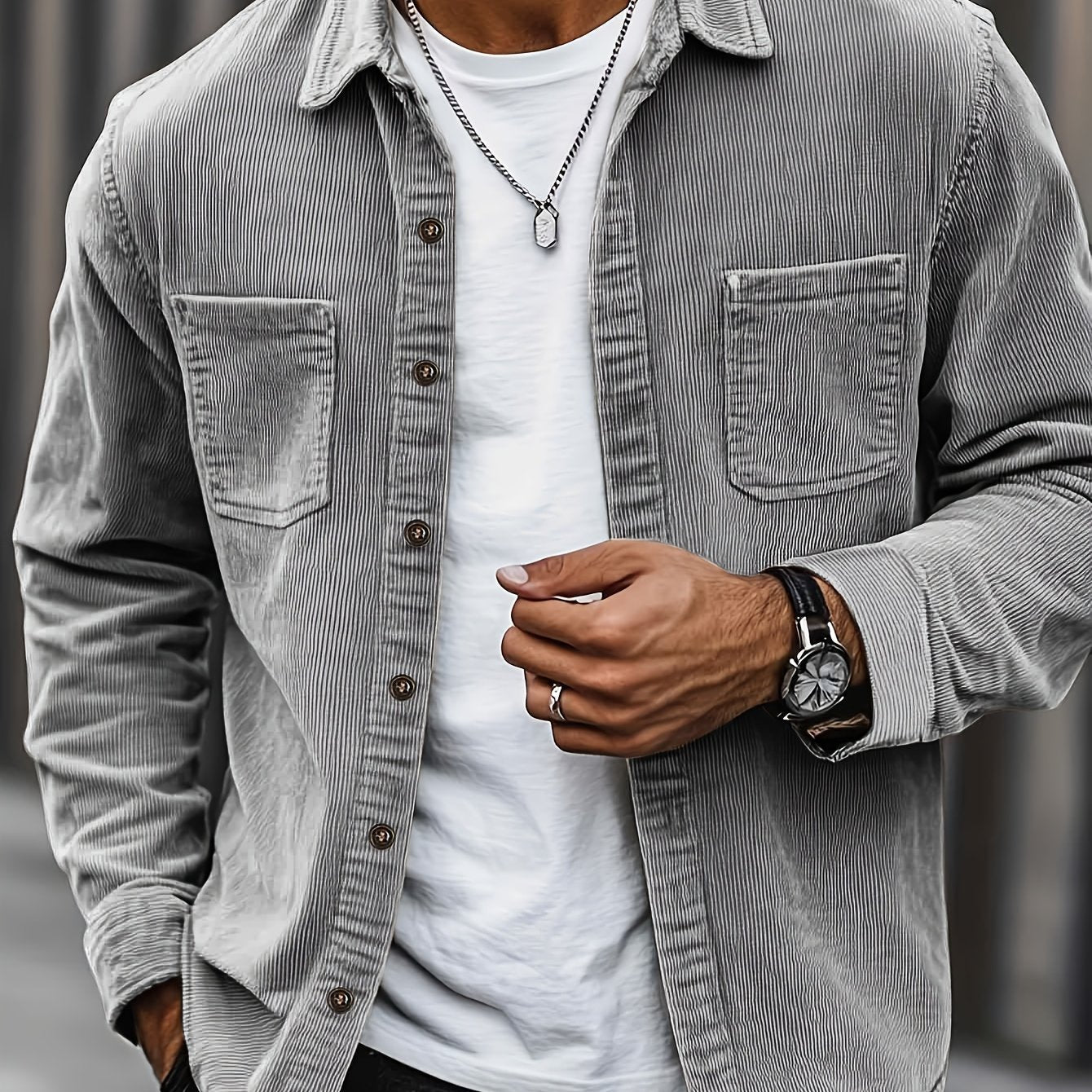 Bryce | Chemise d'extérieur texturée côtelée