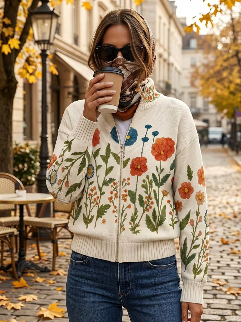 Wrenna | Cardigan Fleurs Sauvages