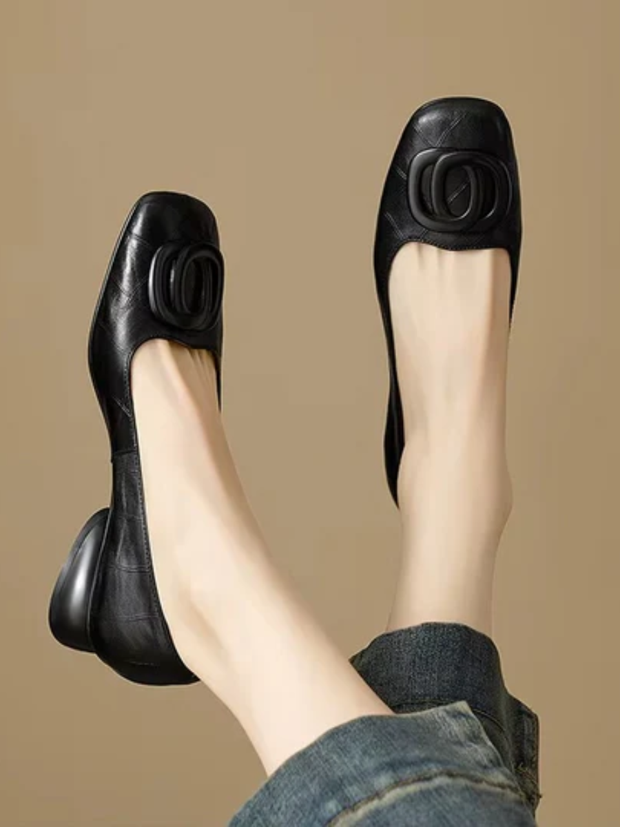 Ballerines en Cuir Opium